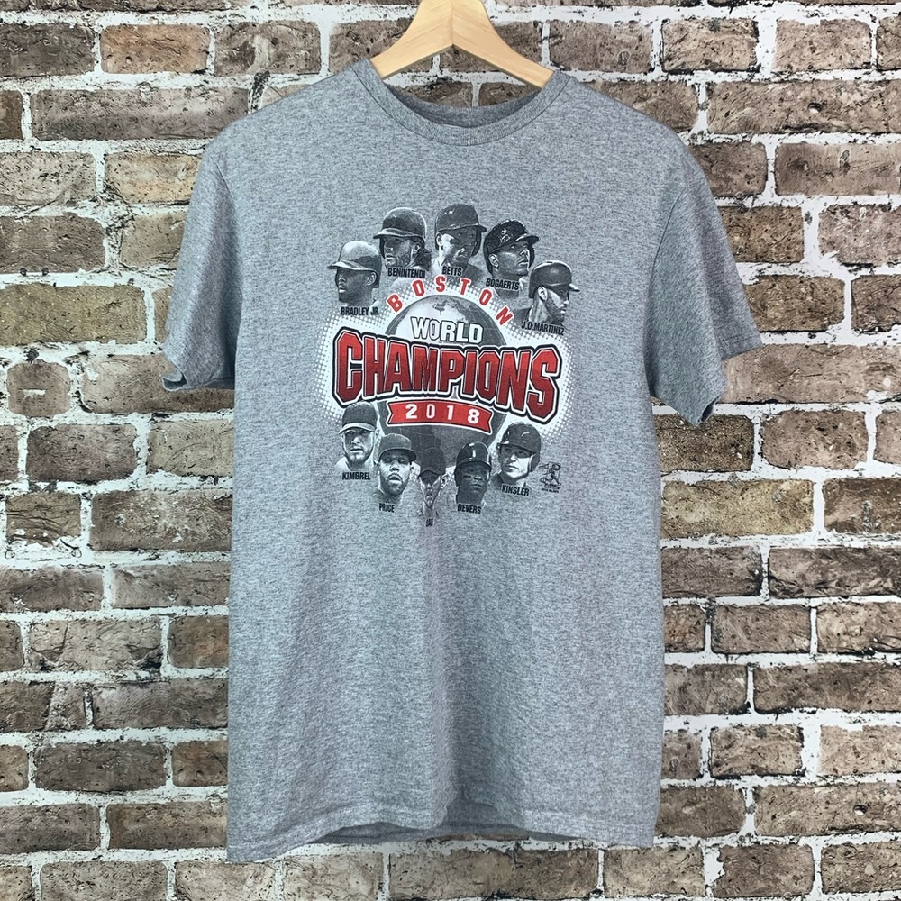 Red Sox MLB 2018 World Series Mens T-Shirt Gray